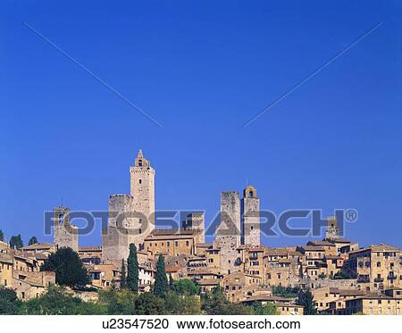 Tuscan town View Large Photo Image Stock Image - Tuscan town. Fotosearch