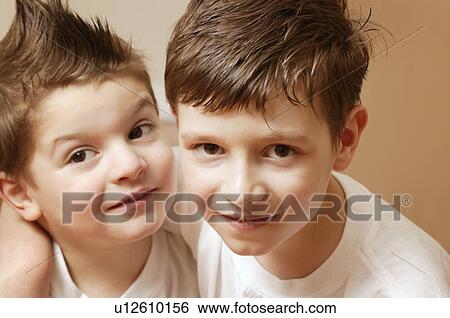 Stock Photograph - Two young brothers. Fotosearch