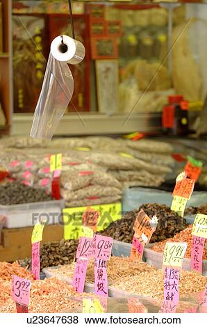 A Chinese food market View Large Photo Image Stock Photo - A Chinese food market. Fotosearch