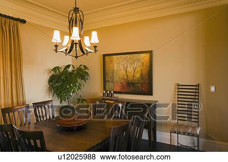 Stock Photo - A dining room. Fotosearch