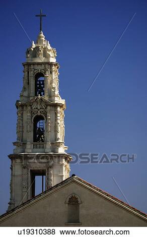 Bell tower of a church View Large Photo Image Stock Photo - Bell tower of a church. Fotosearch