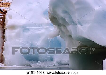 Stock Photo - Closeup of a glacier. Fotosearch