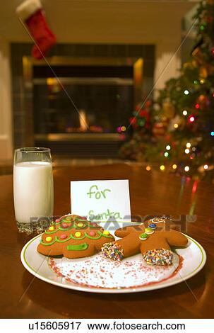 Cookies for Santa Claus View Large Photo Image Stock Photo - Cookies for Santa Claus. Fotosearch