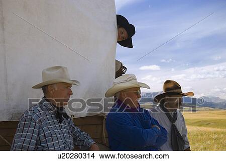 Picture - Cowboys together. Fotosearch