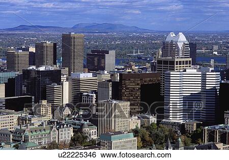 Downtown Montreal View Large Photo Image Stock Photograph - Downtown Montreal . Fotosearch