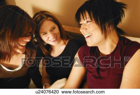 Group of girls laughing together View Large Photo Image Stock Image - Group of girls laughing together. Fotosearch
