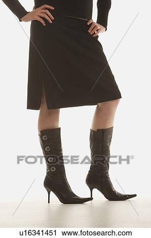 Stock Image - High heel boots. Fotosearch