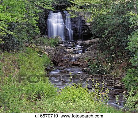 Stock Image - Meigs Falls in the Spring. Fotosearch