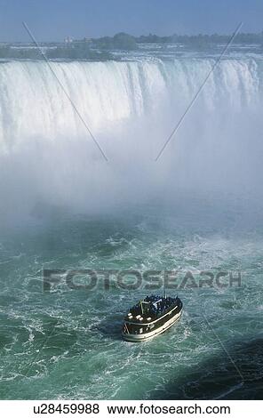 Stock Photo - Niagara Falls and the Maid of the Mist, Ontario, Canada. Fotosearch