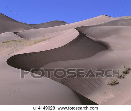 Sand dunes, Great Sand Dunes National Monument, Colorado, USA View Large Photo Image Stock Photo - Sand dunes, Great Sand Dunes National Monument, Colorado, USA. Fotosearch