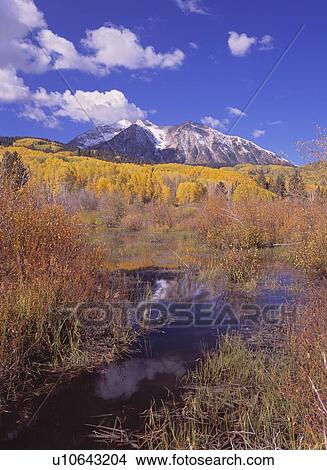 Picture - Scenic mountain pond. Fotosearch