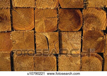 Stock Image - Stack of logs. Fotosearch