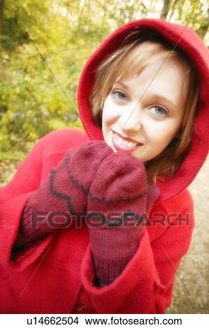 Teenager with mittens View Large Photo Image Picture - Teenager with mittens. Fotosearch