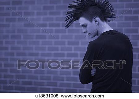 Stock Photo - Teenager with mohawk. Fotosearch