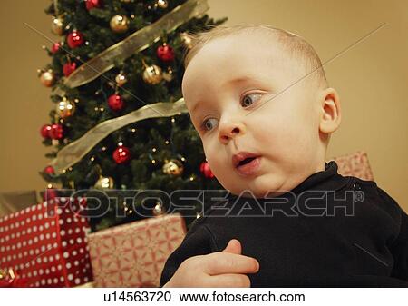 Toddler at Christmas View Large Photo Image Stock Image - Toddler at Christmas. Fotosearch