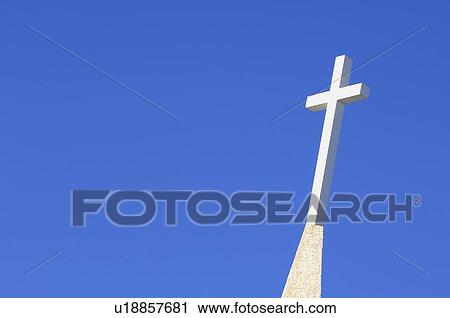 Stock Image - White cross. Fotosearch