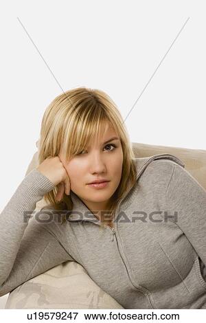 Woman relaxing View Large Photo Image Stock Photo - Woman relaxing. Fotosearch