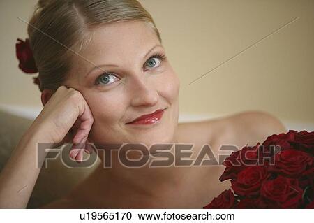 A bride on her wedding day. View Large Photo Image Stock Image - A bride on her wedding day.. Fotosearch