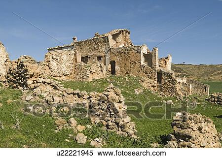 Stock Photography - Abandoned farmhouse, Spain. Fotosearch