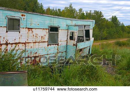 Abandoned trailer View Large Photo Image Picture - Abandoned trailer. Fotosearch