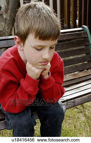 Boy thinking View Large Photo Image Stock Photograph - Boy thinking. Fotosearch