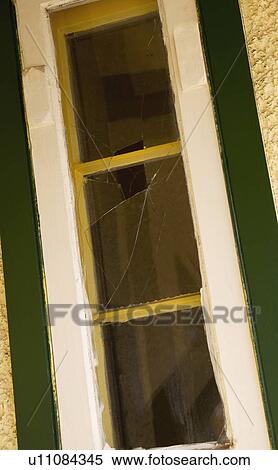 Broken window View Large Photo Image Stock Photography - Broken window. Fotosearch
