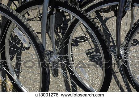 Closeup of bicycle tires View Large Photo Image Stock Photograph - Closeup of bicycle tires. Fotosearch