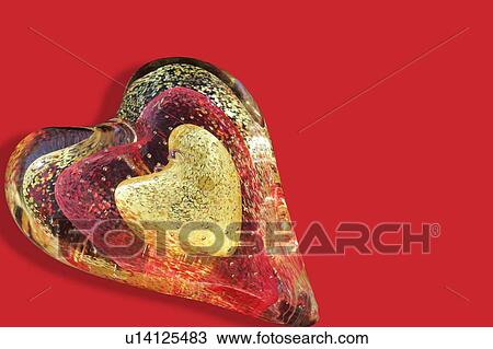 Closeup of layered glass heart View Large Photo Image Stock Image - Closeup of layered glass heart. Fotosearch