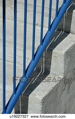 Stock Photo - Closeup of stairs and railing. Fotosearch