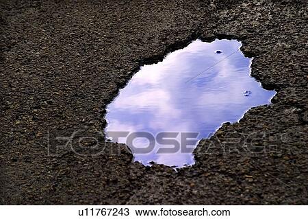 Clouds reflecting in puddle View Large Photo Image Stock Image - Clouds reflecting in puddle. Fotosearch