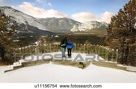 Picture - Couple enjoying the view. Fotosearch