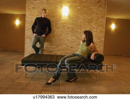 Couple looking at each other View Large Photo Image Stock Image - Couple looking at each other. Fotosearch