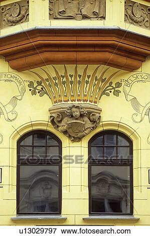 Decorative Building facades, Old Town, Prague, Czech Republic View Large Photo Image Stock Photo - Decorative Building facades, Old Town, Prague, Czech Republic. Fotosearch