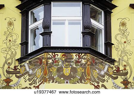 Decorative building facades, Old Town, Prague, Czech Republic View Large Photo Image Stock Photo - Decorative building facades, Old Town, Prague, Czech Republic. Fotosearch