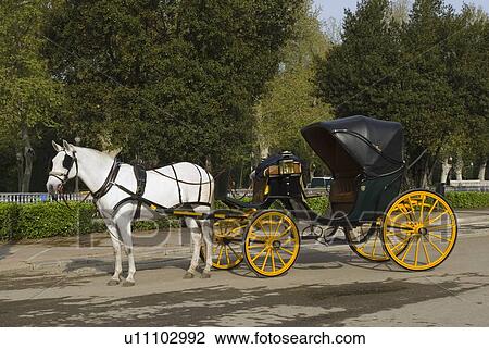 Stock Image - Horse and carriage. Fotosearch