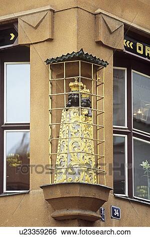 Stock Photograph - House at the Black Madonna, Old Town, Prague, Czech Republic. Fotosearch