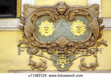 House at the two Suns, Prague, Czech Republic View Large Photo Image Picture - House at the two Suns, Prague, Czech Republic. Fotosearch