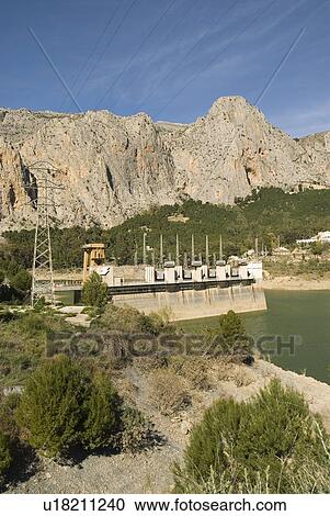 Stock Image - Hydro Electric station, Spain. Fotosearch