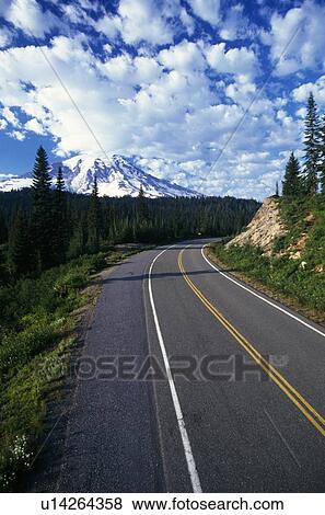 Stock Photo - Interstate with mountain view. Fotosearch