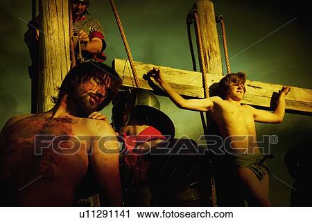 Stock Image - Jesus on the cross. Fotosearch