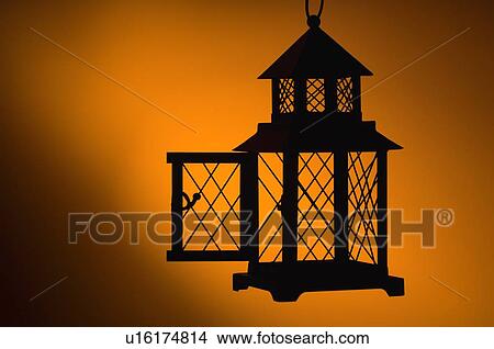 Picture - Lantern silhouette. Fotosearch