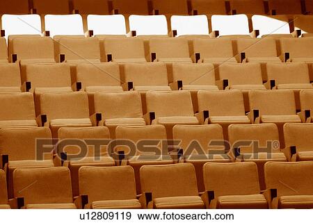 Lecture theatre chairs View Large Photo Image Stock Photo - Lecture theatre chairs. Fotosearch