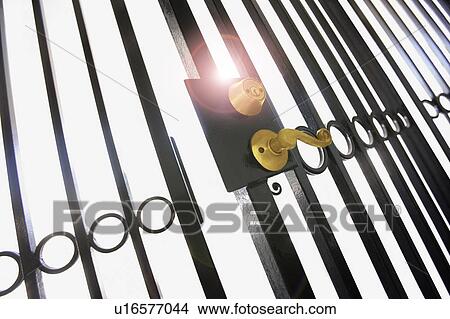 Locked gate View Large Photo Image Picture - Locked gate. Fotosearch