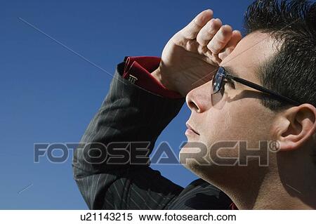 Man looking upward View Large Photo Image Stock Photography - Man looking upward. Fotosearch