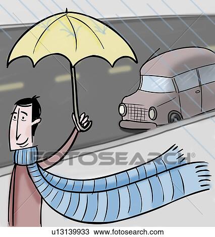 Man walking in rain View Large Photo Image Stock Image - Man walking in rain. Fotosearch