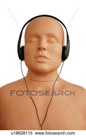 Mannequin with headphones View Large Photo Image Stock Photography - Mannequin with headphones. Fotosearch