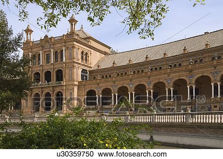 Stock Image - Plaza de España, Seville, Spain. Fotosearch