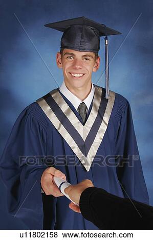 Portrait of a graduate receiving scroll View Large Photo Image Stock Photo - Portrait of a graduate receiving scroll. Fotosearch