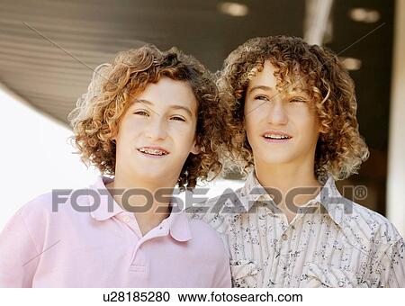 Portrait of two brothers View Large Photo Image Stock Image - Portrait of two brothers. Fotosearch