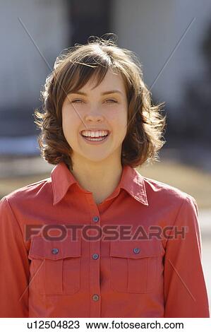 Stock Image - Posed photo of a young adult. Fotosearch